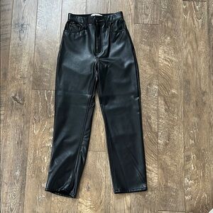 Abercrombie and fitch black vegan leather pants